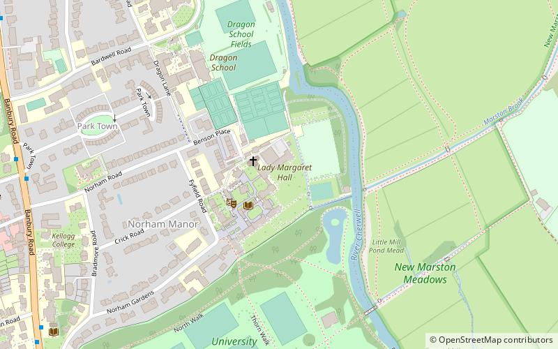 lady margaret hall oksford location map