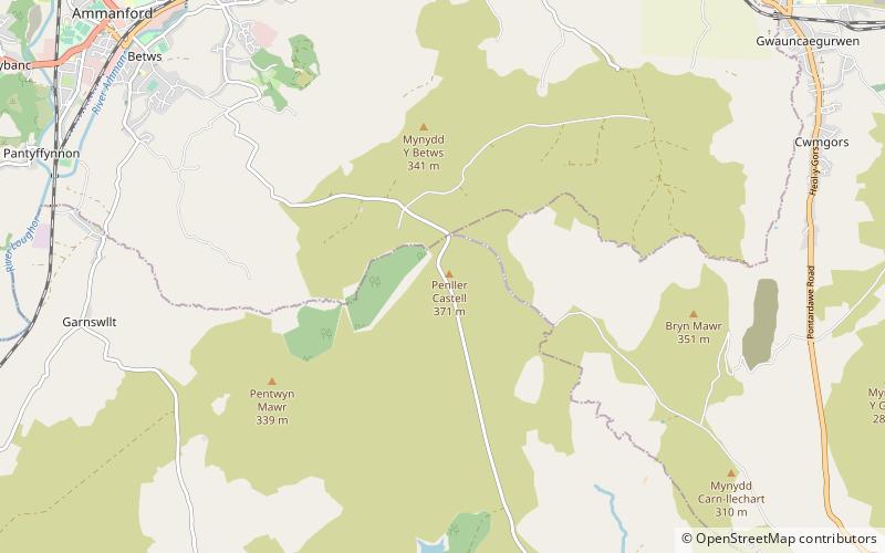 Mynydd y Betws location map