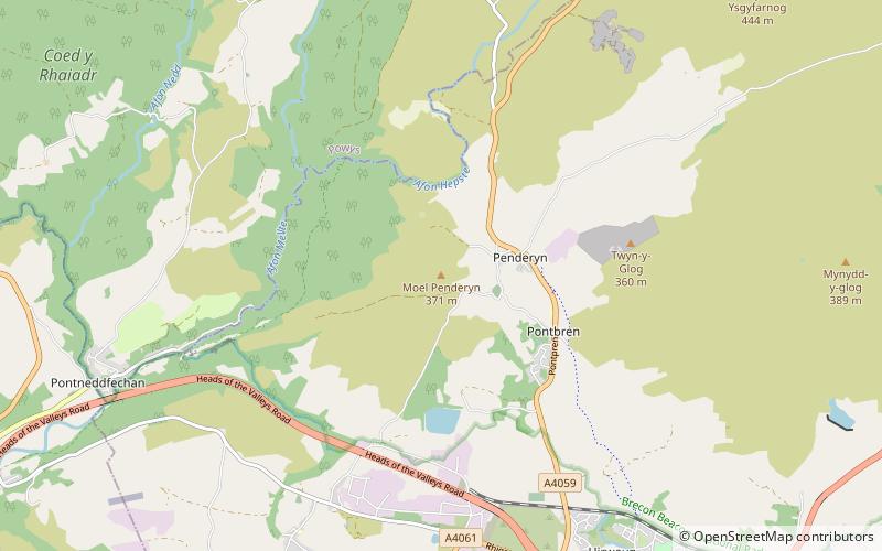 Moel Penderyn location map