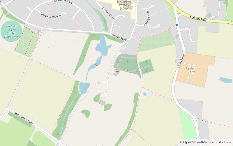 Hatfield Peverel Priory location map