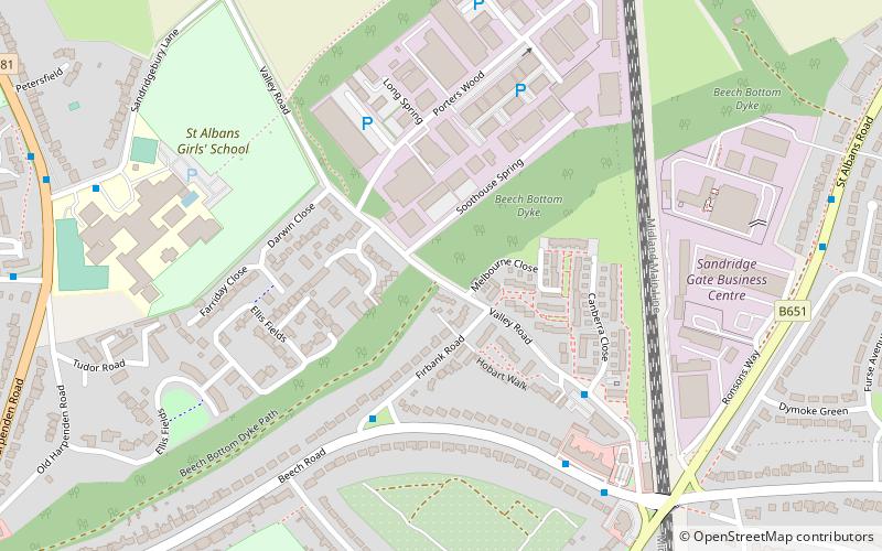 Beech Bottom Dyke location map