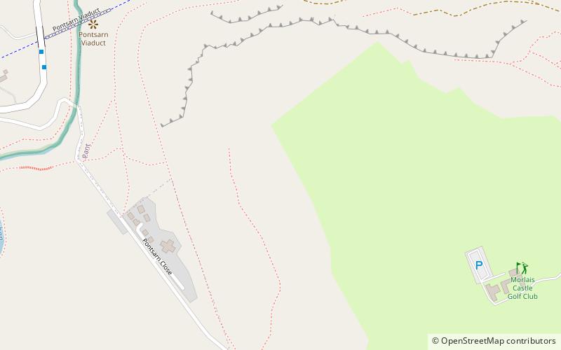Morlais Castle location map