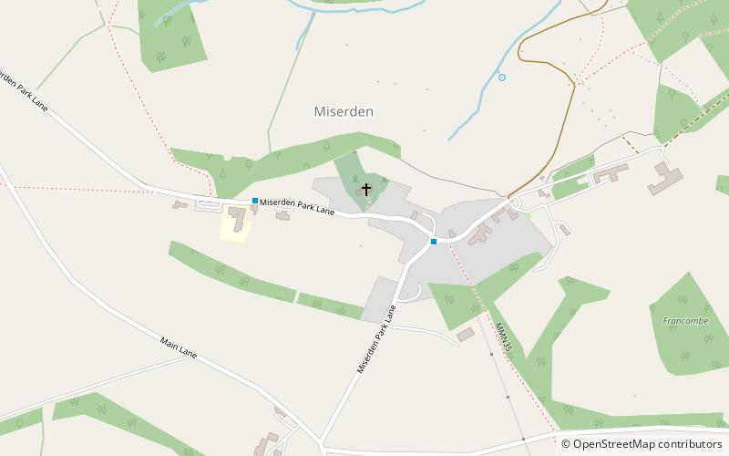 Miserden War Memorial location map