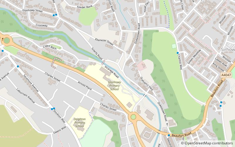 Sirhowy location map