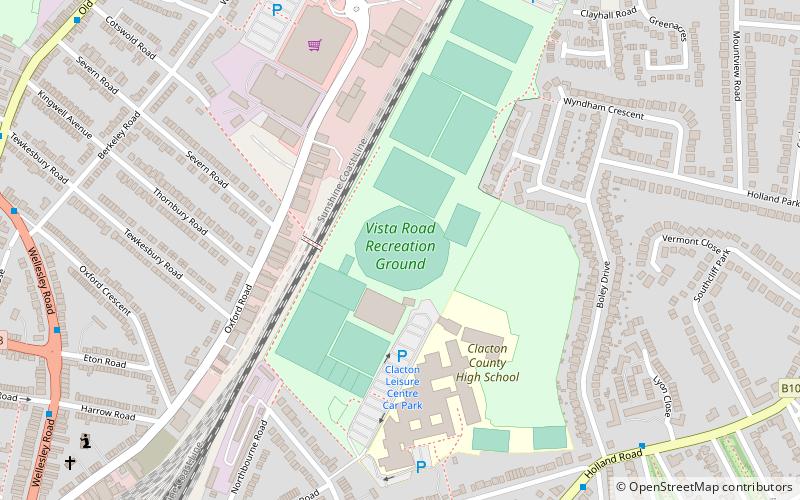 vista road recreation ground clacton on sea location map