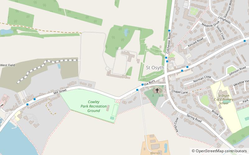 St Osyth's Priory location map