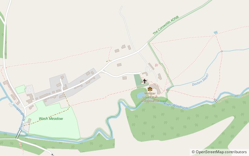 minster lovell priory park wodny cotswold location map