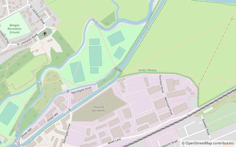 Hertford Lock location map