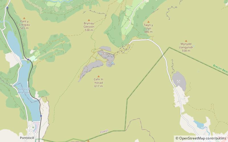 Mynydd Llangynidr location map