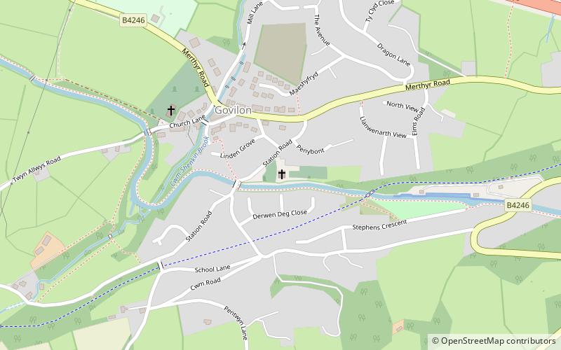 Llanwenarth Baptist Chapel location map