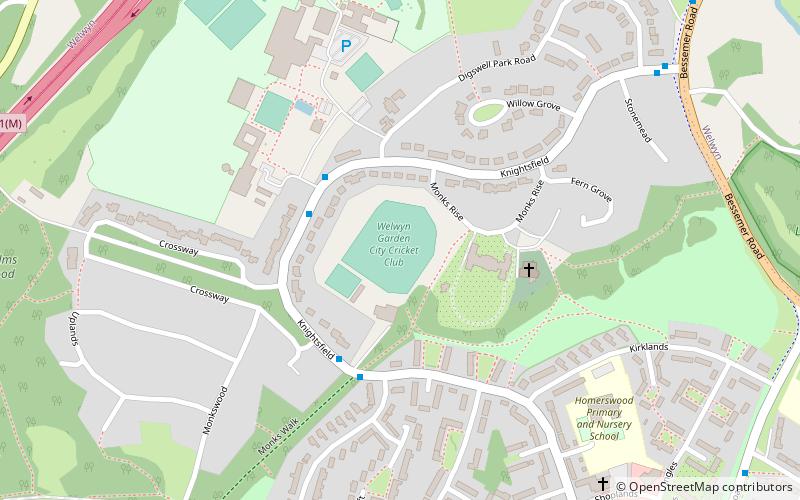 digswell park welwyn garden city location map