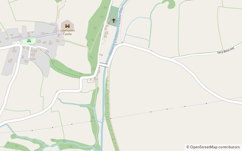 Llawhaden Bridge location map