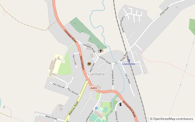 Llandybie location map