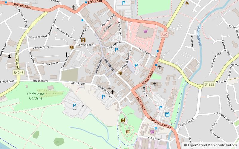 borough theatre abergavenny location map