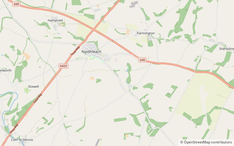 Northleach with Eastington location map