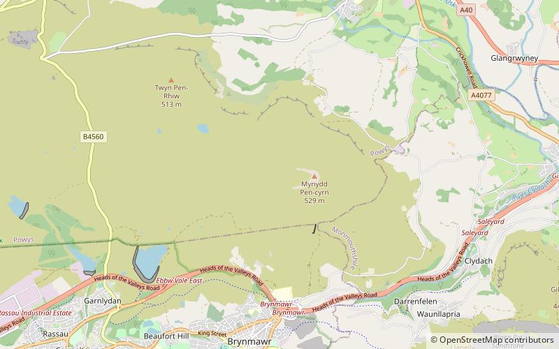 Mynydd Llangatwg location map