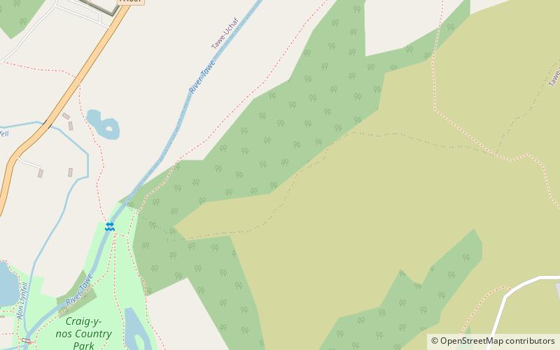 craig y rhiwarth pen y cae location map