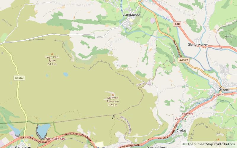 Ogof y Daren Cilau location map