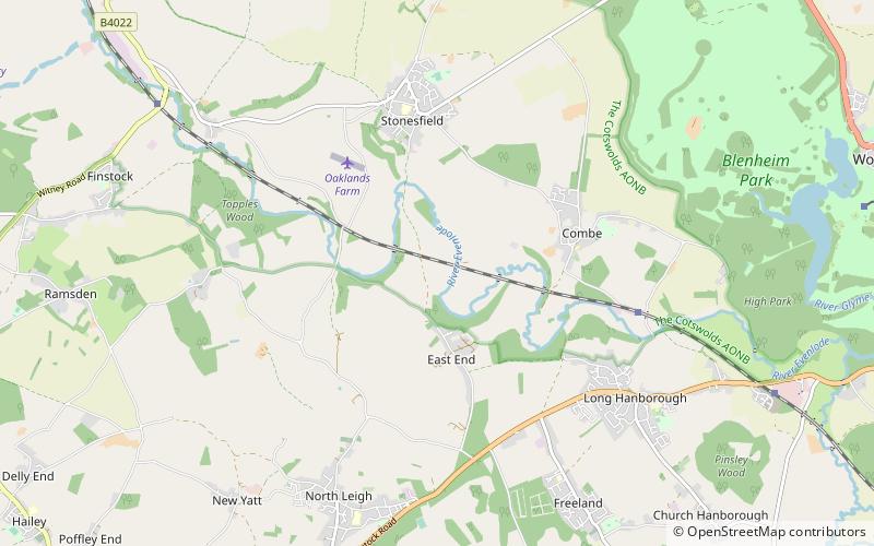 North Leigh Roman Villa location map