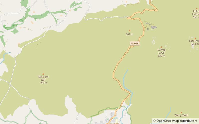 Cwm Llwyd Fault location map