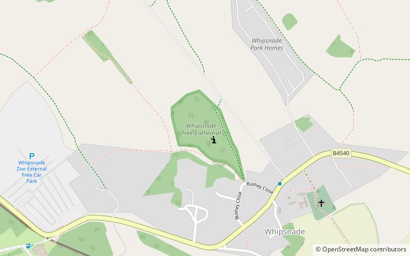 whipsnade tree cathedral dunstable location map