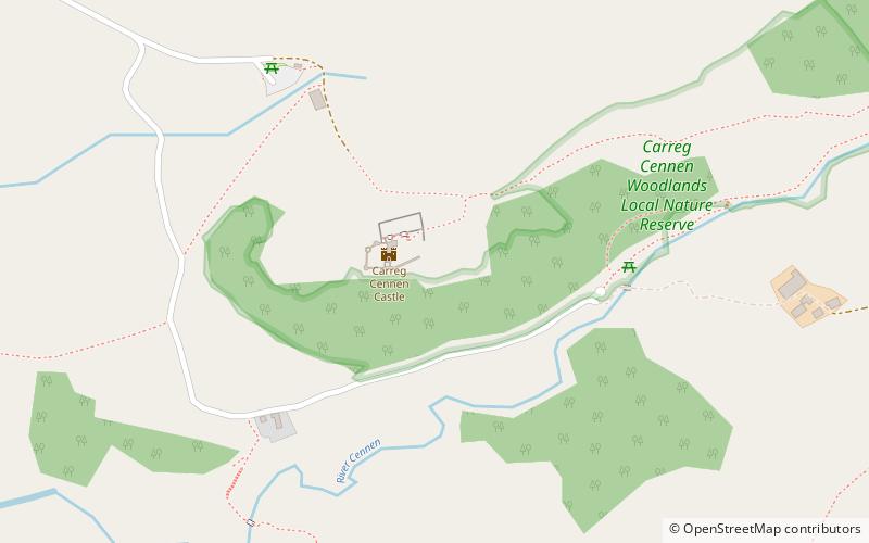 Carreg Cennen Castle location map