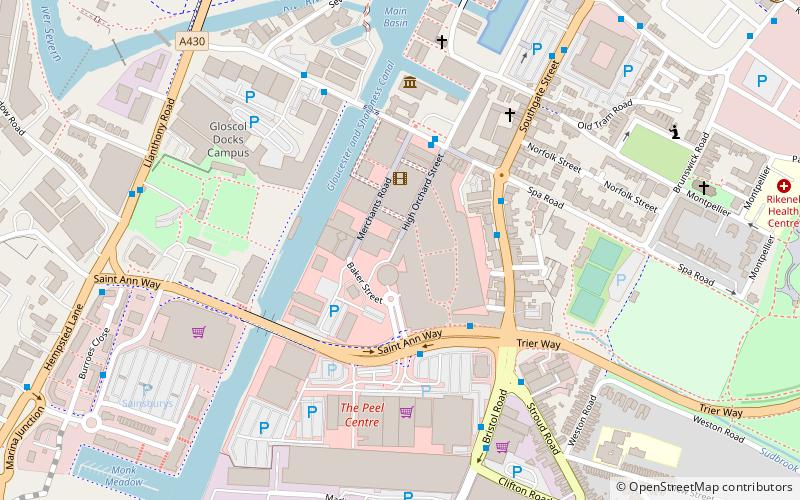 Gloucester Quays Outlet location map