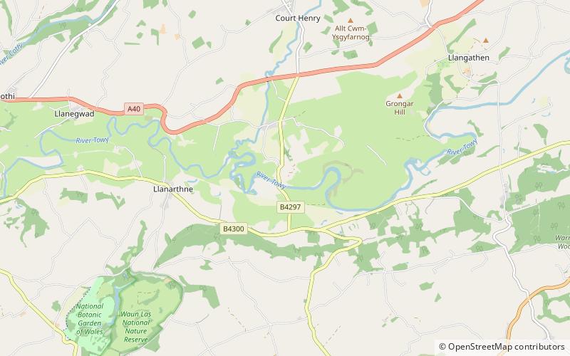 Dryslwyn Castle location map