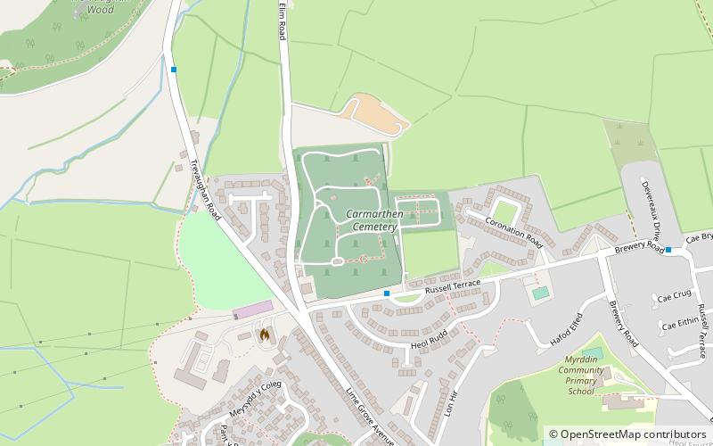 carmarthen cemetery chapel location map