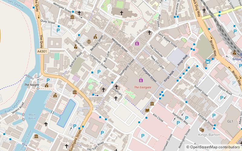 Gloucester Guildhall location map