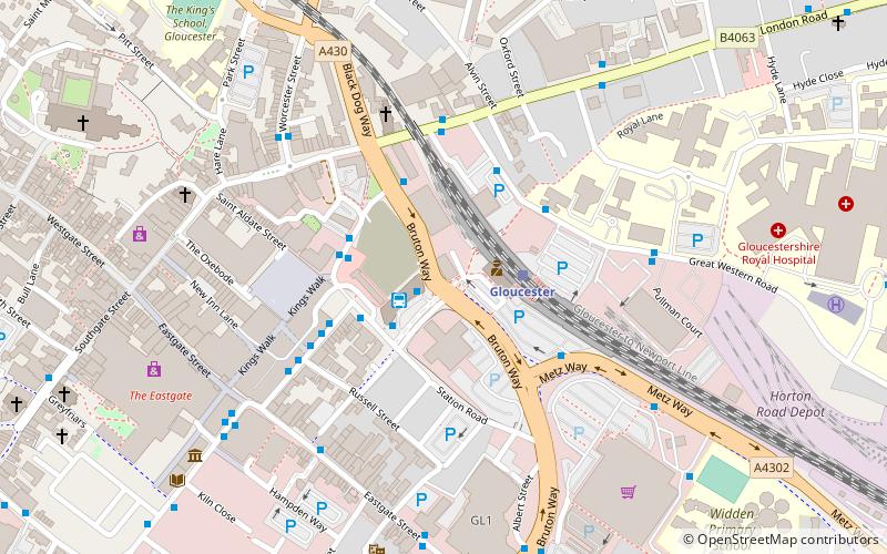 whitefriars gloucester location map