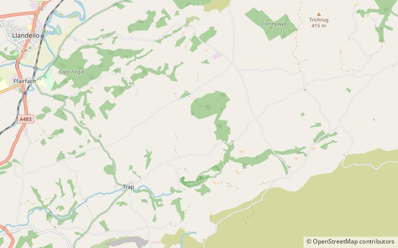 cae cilmaenllwyd llandeilo location map