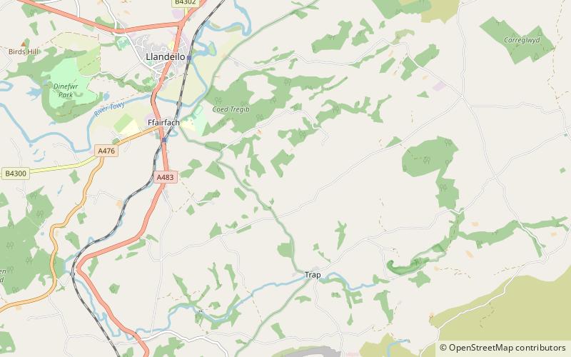 caeau tir mawr llandeilo location map