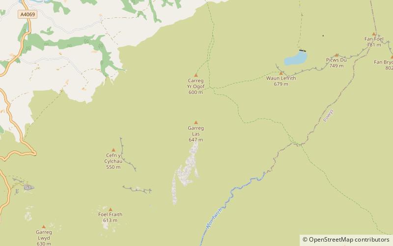 Garreg Las location map