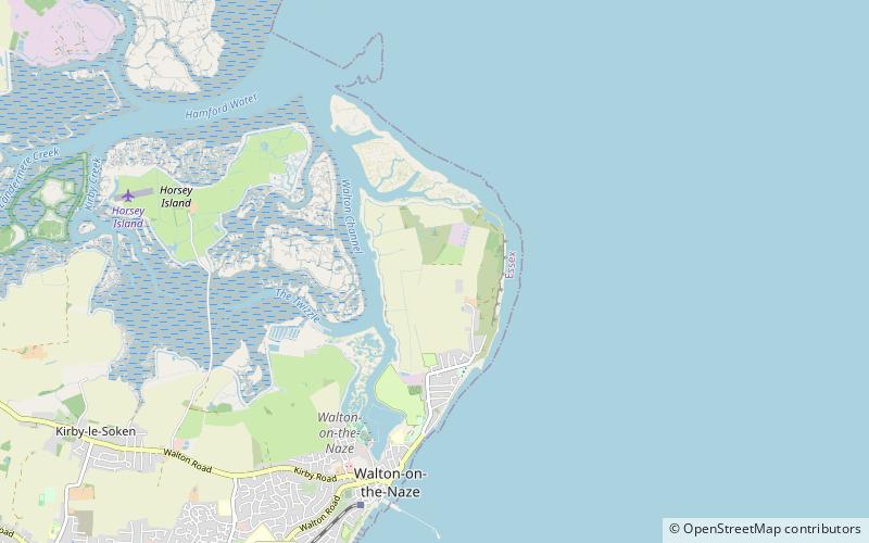 the naze walton on the naze location map