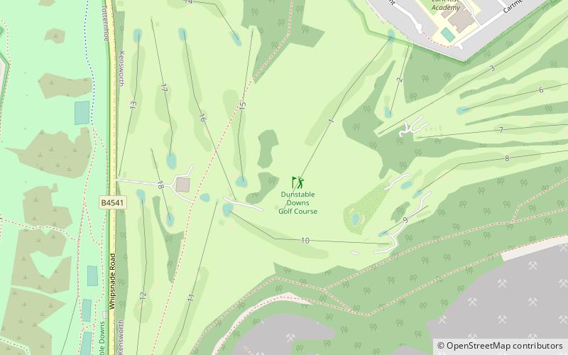 Dunstable Downs Golf Club location map