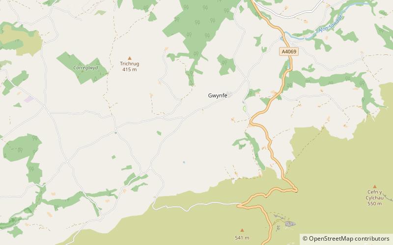 Caeau Heol y Llidiart-coch location map