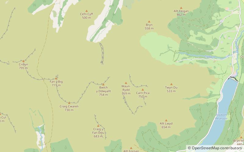 Waun Rydd location map