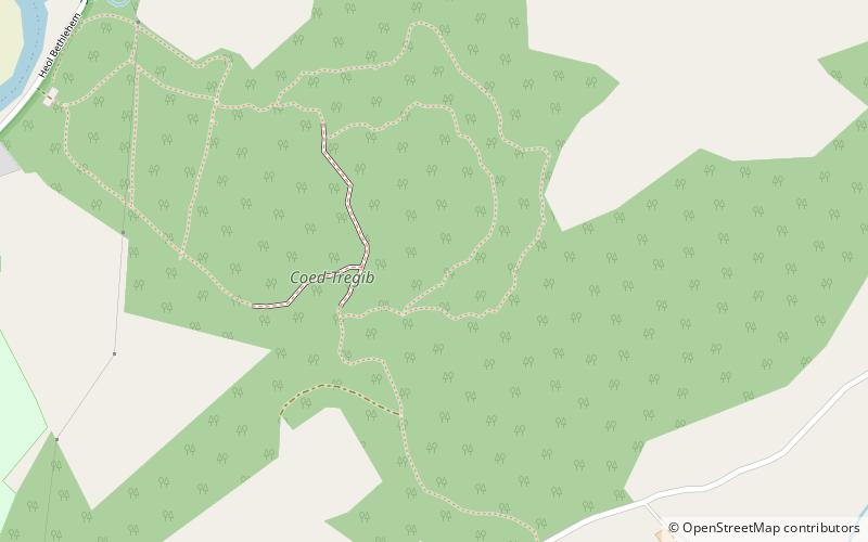 Tregyb Woodlands location map