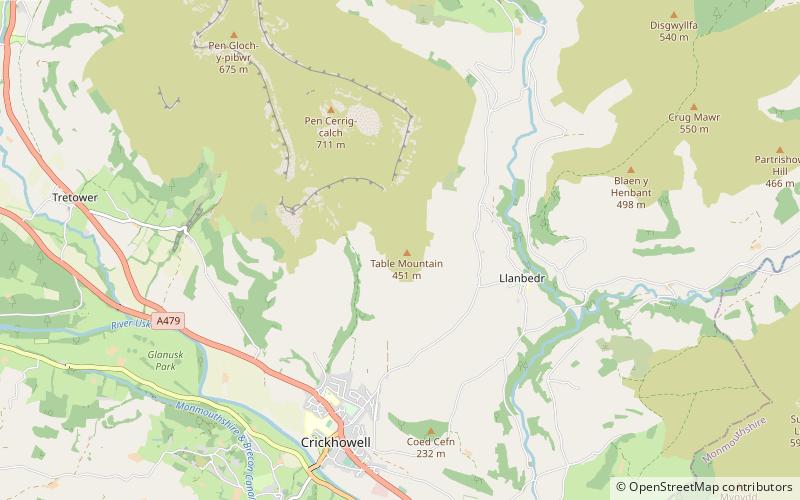 Crug Hywel location map