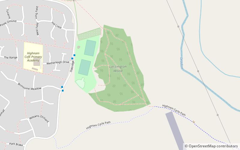 Lassington Wood location map