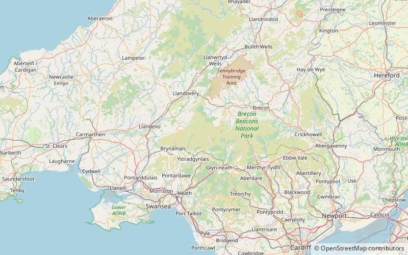 Llyn y Fan Fawr location map