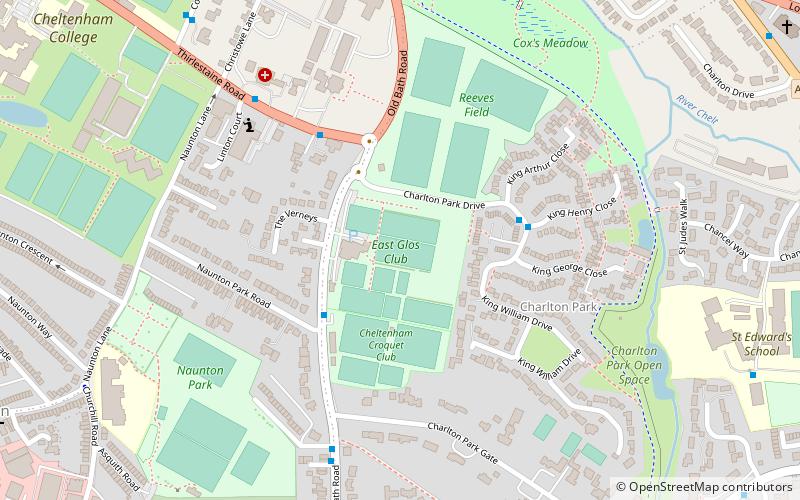 East Gloucestershire Cricket Club Ground location map