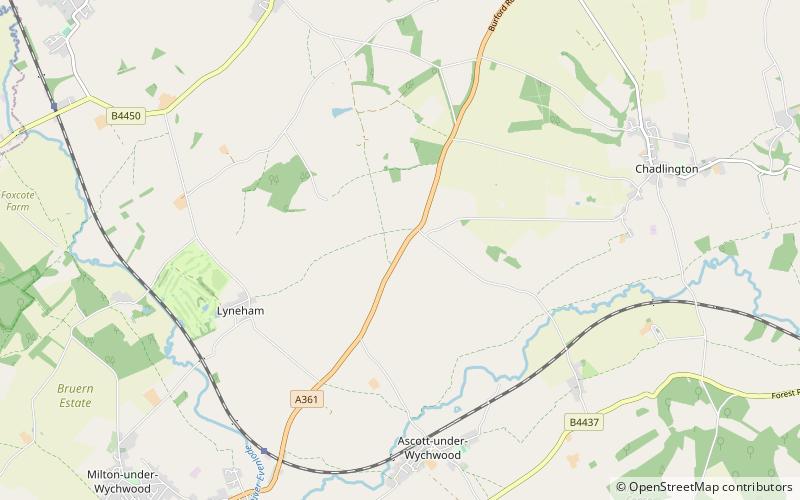Lyneham Longbarrow location map