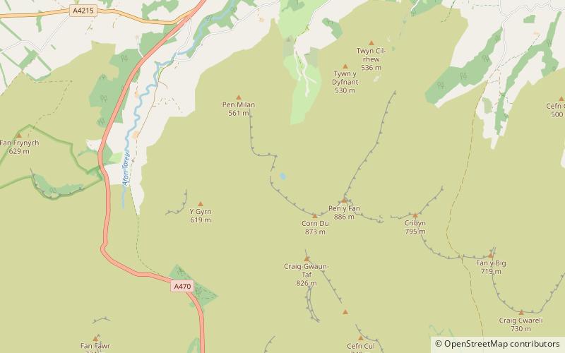 Llyn Cwm Llwch location map