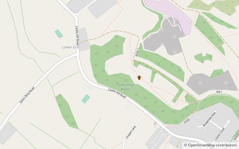 Totternhoe Castle location map