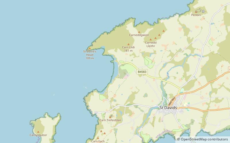 Whitesands Bay location map