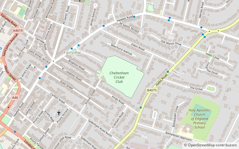 the victoria ground cheltenham location map