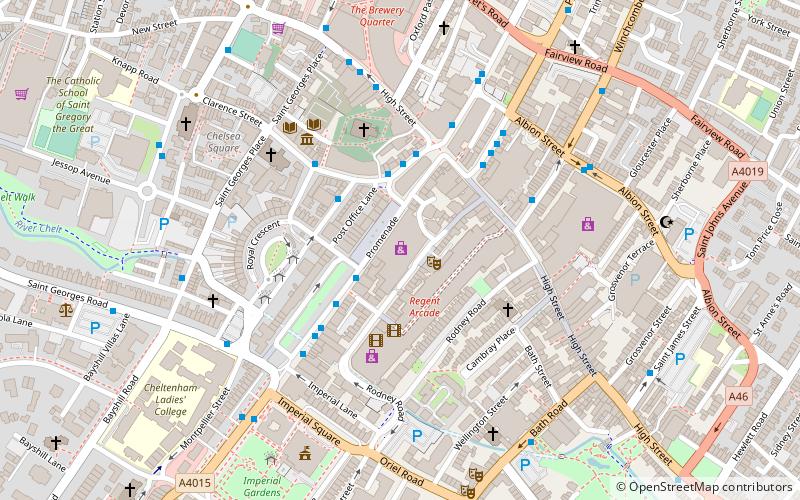 cavendish house cheltenham location map