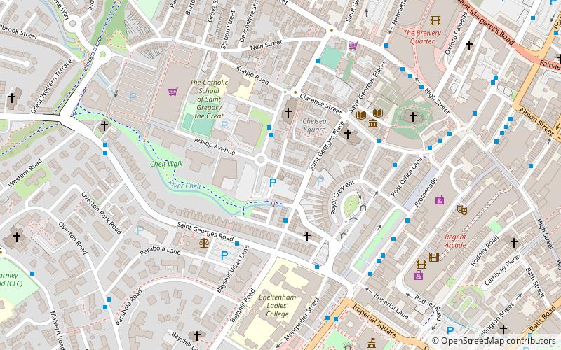 Cheltenham Synagogue location map